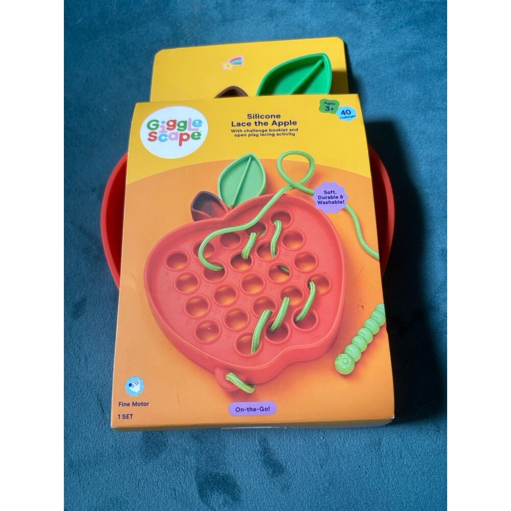 Giggle Scape Fruit Silicone Lace Fine Motor Activity Toy Red/Green Ages 3+